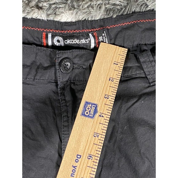 AKADEMIKS Denim Shorts Mens Size 38x12 Black Urban Hip Hop Skater Street Wear - Picture 7 of 8